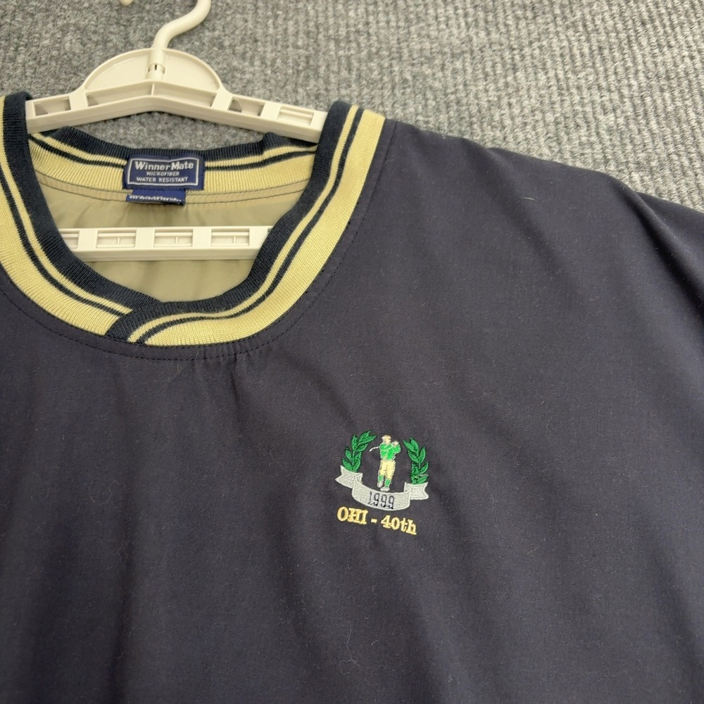 Vintage‎ Golf Winner Mate Pullover Jacket Mens XL Navy Polyester Windbreaker